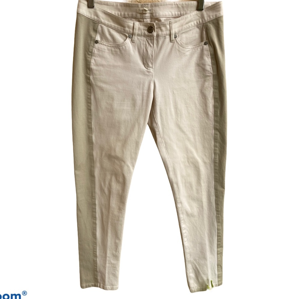 EILEEN FISHER STRAIGHT LEG BEIGE JEANS‎ SIZE Small
